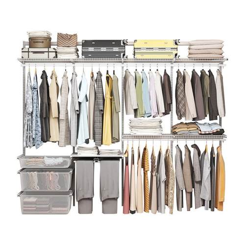 金属衣柜厂家开放式砌墙衣柜步入式衣帽间钢架简约货架衣柜