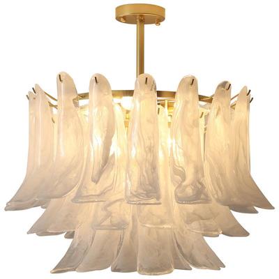 中古云雾手工玻果璃美餐吊式复古复式卧室客厅轻奢法式厅90895马