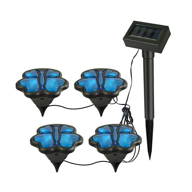 新品灯太阳能灯地串猫蝴蝶熊掌脚印串灯TL275草爪坪灯庭院插灯