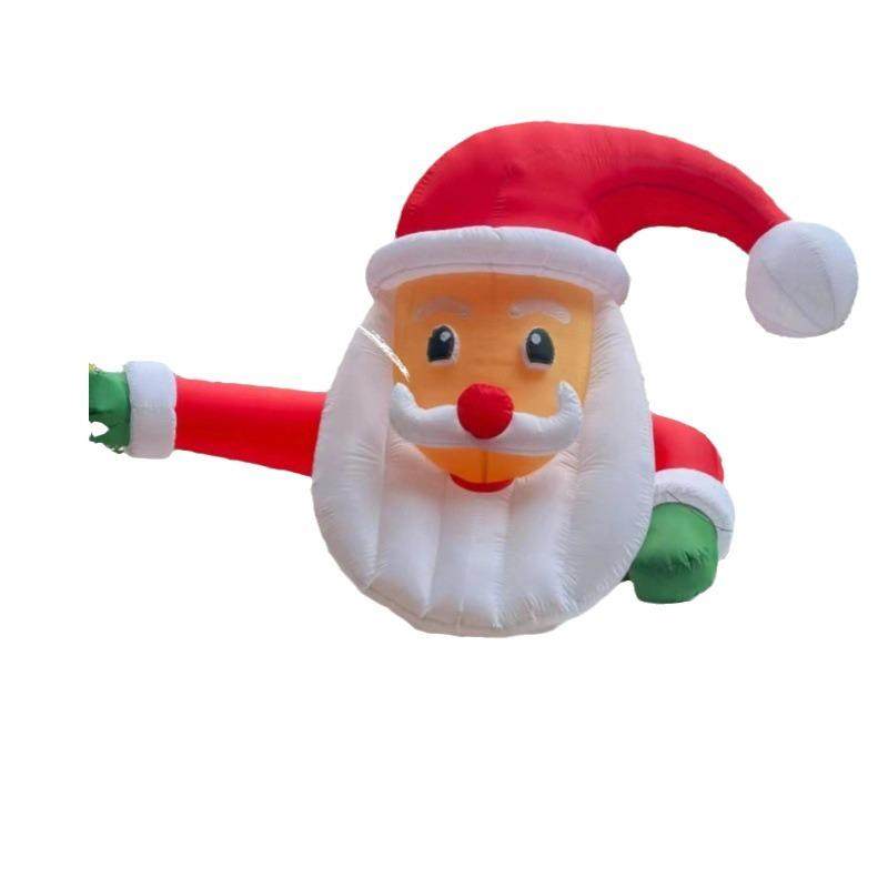 充气圣诞老人卡通气模爬墙发光装饰树雪人模型道具商场圣诞节美陈