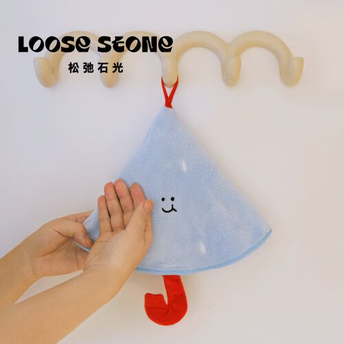 爱儿童擦手巾小雨伞毛巾浴室抹布挂式防手帕