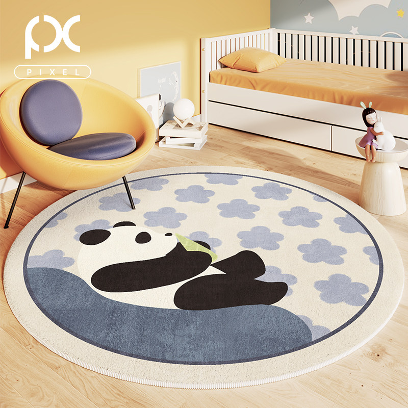 圆形地毯客厅儿童房卡通阅读区玩耍爬行垫卧室床边毯书房转椅地垫,居家布艺,地毯,淘宝优惠券,粉丝福利购,淘宝优惠卷