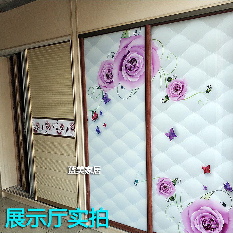 厂家强化艺术钢化防爆玻璃门壁橱趟门滑推拉磨砂门定制
