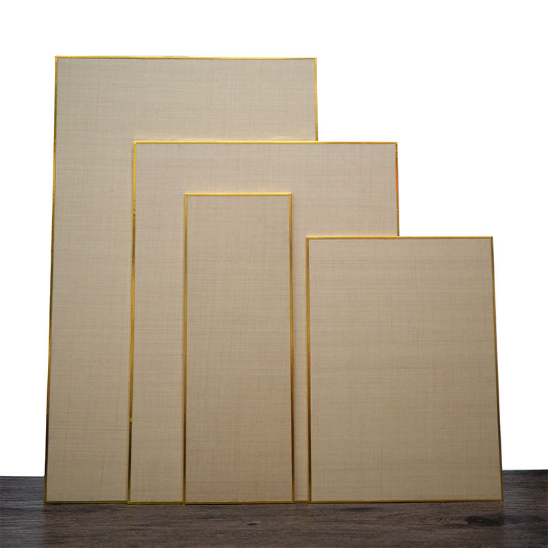 聚文堂工笔画熟绢卡纸大号加厚硬卡真丝古法绢卡国画鸟山水没骨