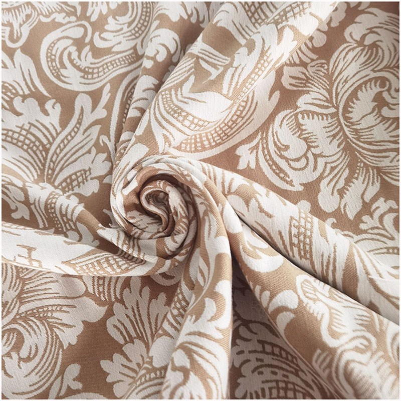 棉麻沙发罩全包拉链浅咖加厚提花沙发笠现代布艺罩22