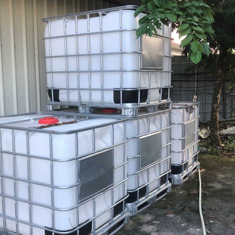 一吨柴油桶1000升塑料吨桶IBC集装桶耐酸碱化工储水箱带铁架