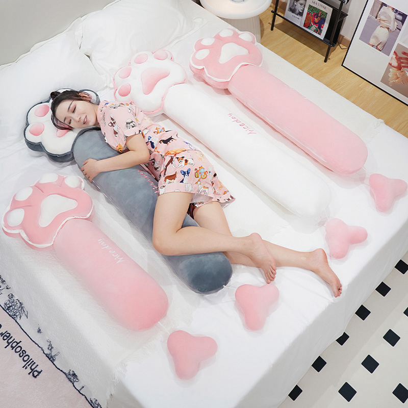 猫爪长条抱枕女生床上睡觉孕妇专用男款卧室侧睡夹腿枕头床头靠枕