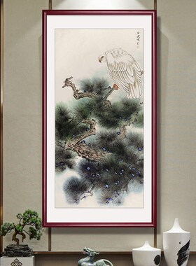 国画玄关画名家田世光鸟图客厅装饰画走廊尽头酒店壁画