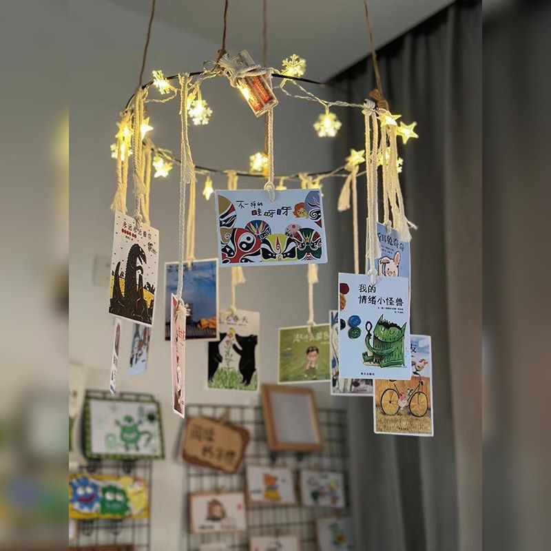 幼儿园创意灯串儿童阅读区diy绘本故事装饰环创教室走廊吊灯温馨