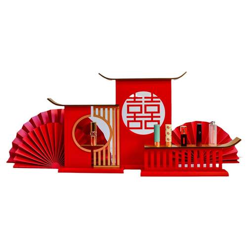 珠宝店橱窗钟表化妆品柜台创意摆件国潮亚克力美陈展示架陈列道具