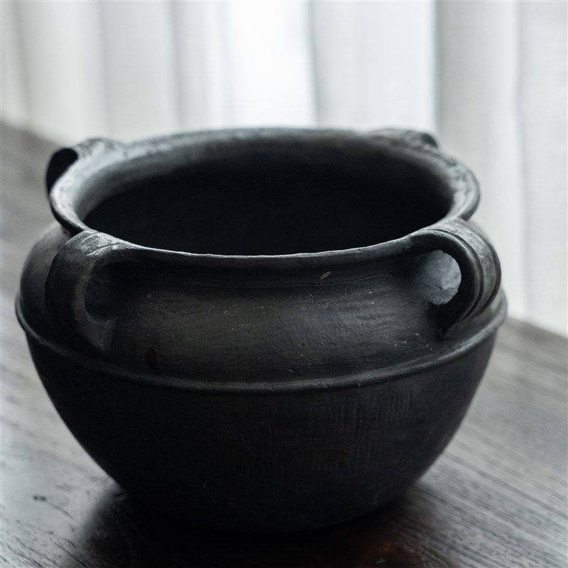 几多黑陶藏区手作传统四耳锅