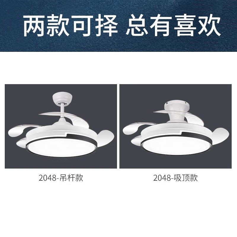 包安装2025新款吊扇灯吸顶w家用客厅餐厅卧室静音全光谱隐形风扇