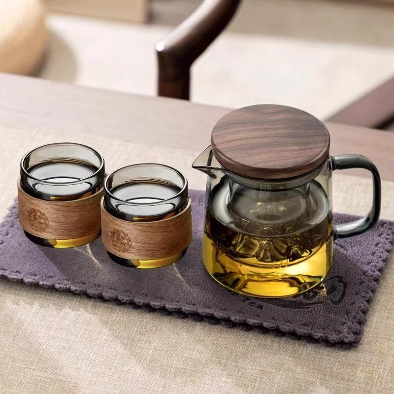 玻璃茶壶茶具套装2025新款耐热家用茶杯泡茶台功夫茶具煮茶泡茶壶