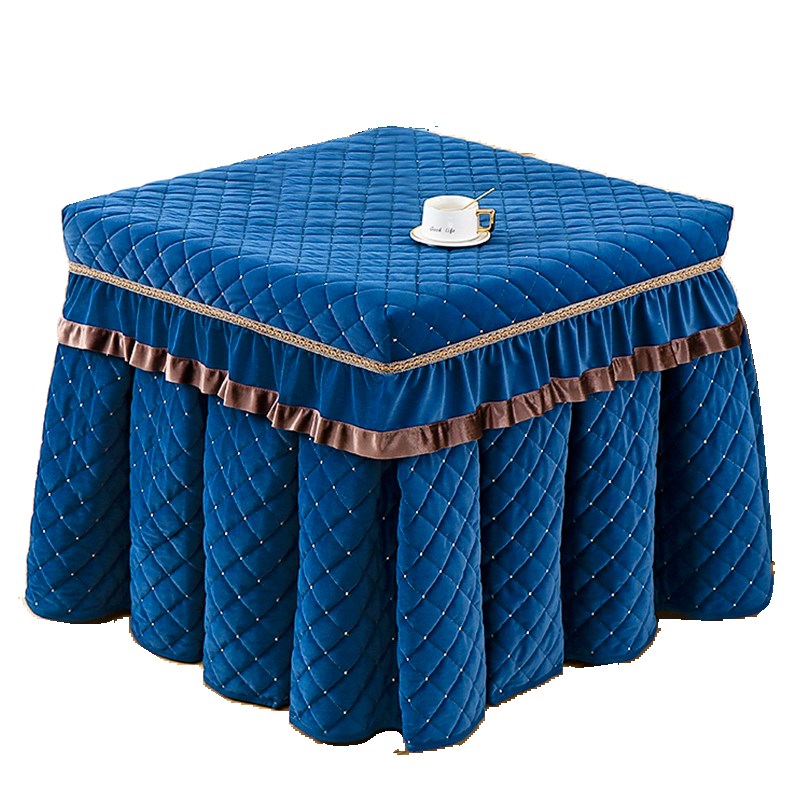 烤火桌子罩套e家用烤火炉桌罩正方形加厚电暖炉取暖麻将桌布电炉