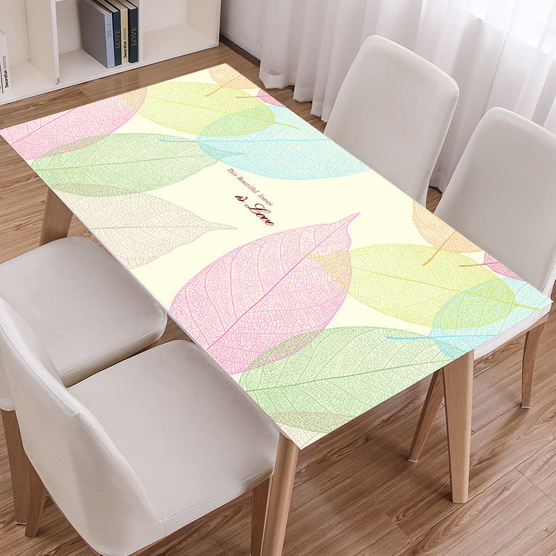 简约现代茶几桌垫PVC塑料印花桌布ins风防水防油免洗餐桌布新中式
