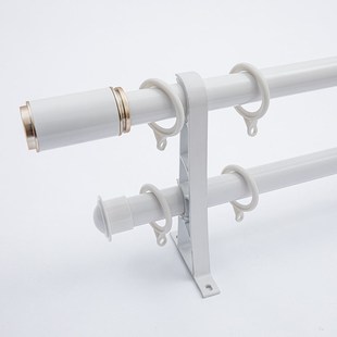 新款现代简约罗马杆窗帘打孔小清新白色客厅卧室