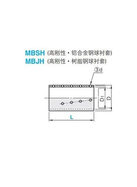 MBJH16-30树脂钢球衬套MISUMI米思米MBSH20-40铝合金钢珠导柱