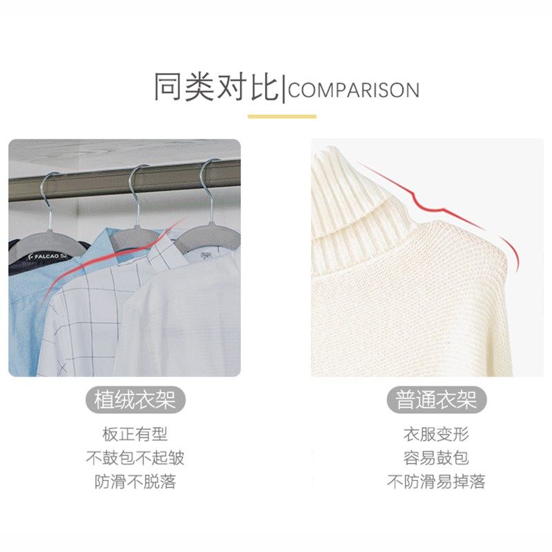 透光植绒衣架防滑无痕晾衣架子干湿两用家用衣柜整理师专用衣挂撑,收纳整理,塑料衣架,淘宝优惠券,粉丝福利购,淘宝优惠卷