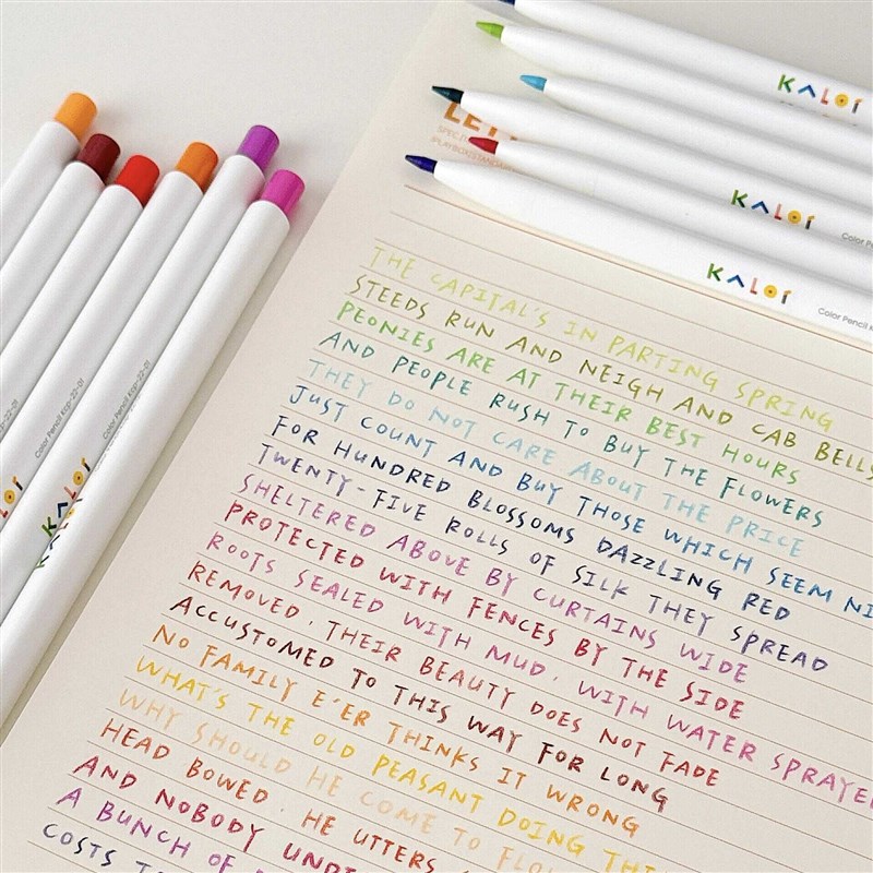 kalor绮彩自动彩铅36v色套装学生专用不断芯绘画油性按动铅笔