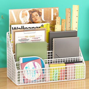 金属信笺架三档文档架书本文件夹收纳架资料置物架分隔架文件整理