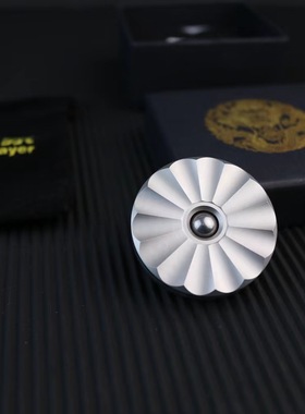 不锈钢菊花圆珠白色啪啪币机械推牌磁力旋转成人edc解压创意玩具
