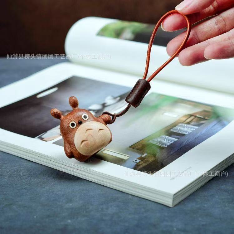 黑胡桃木龙猫挂件包包钥匙可爱装饰龙猫摆件送礼宫崎骏动漫小饰品