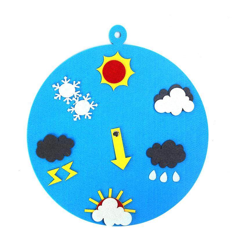 幼儿园成品天气预报气象钟表时间不织布益智早教教具生活区操作区,玩具/童车/益智/积木/模型,普通塑料积木,淘宝优惠券,粉丝福利购,淘宝优惠卷