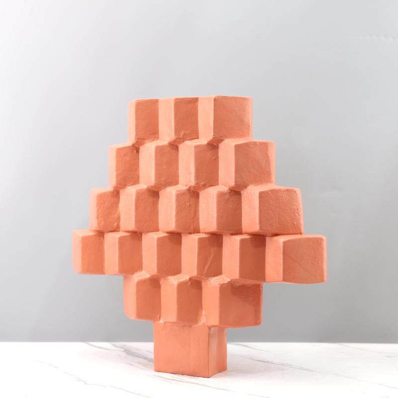 现代简约几何抽象树脂艺术花器装饰摆件客厅卧室电视柜家居装饰品,家居饰品,花瓶,淘宝优惠券,粉丝福利购,淘宝优惠卷