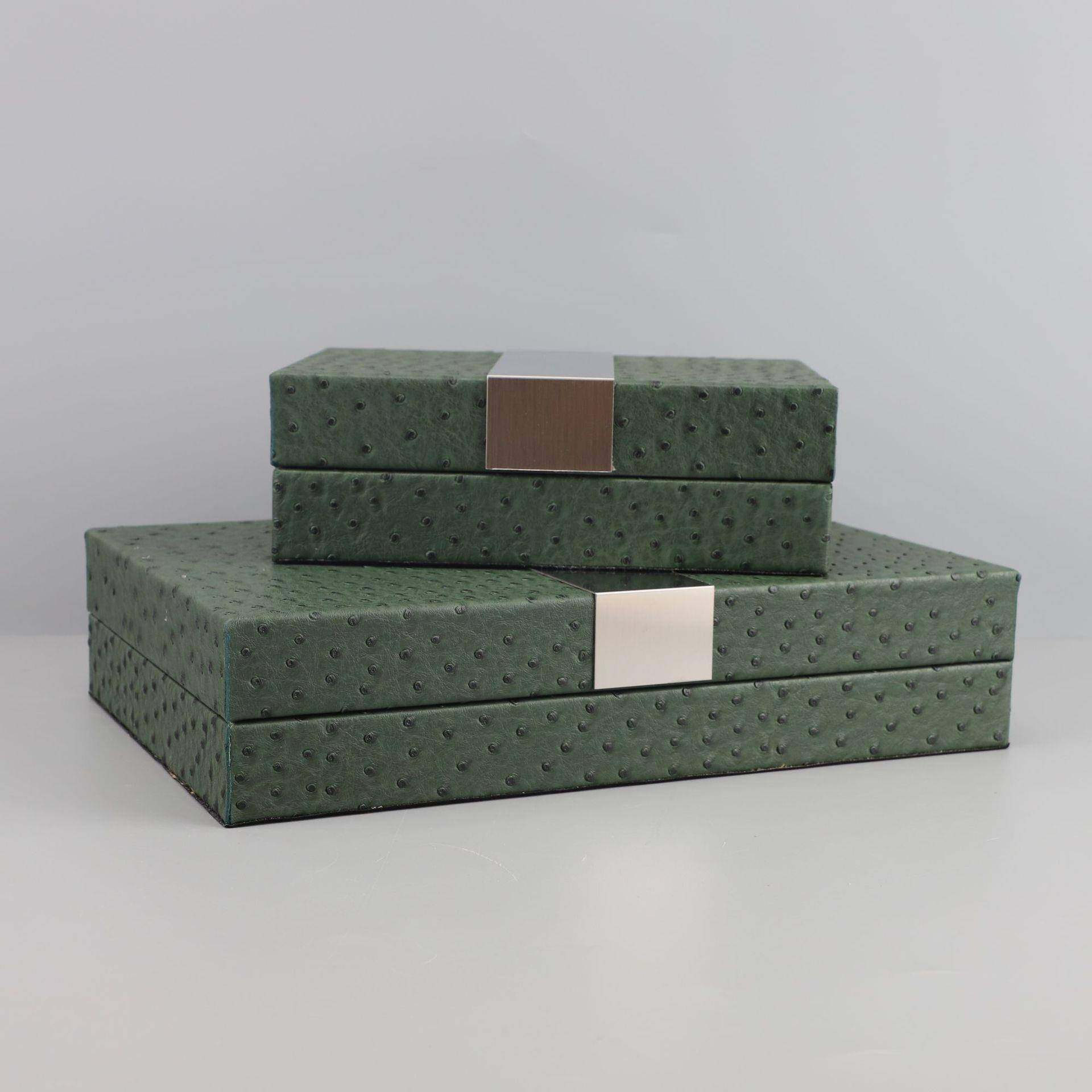 新中式皮革绿色收纳盒摆件样板间电视柜客厅卧室家居首饰盒装饰品,家居饰品,木雕,淘宝优惠券,粉丝福利购,淘宝优惠卷