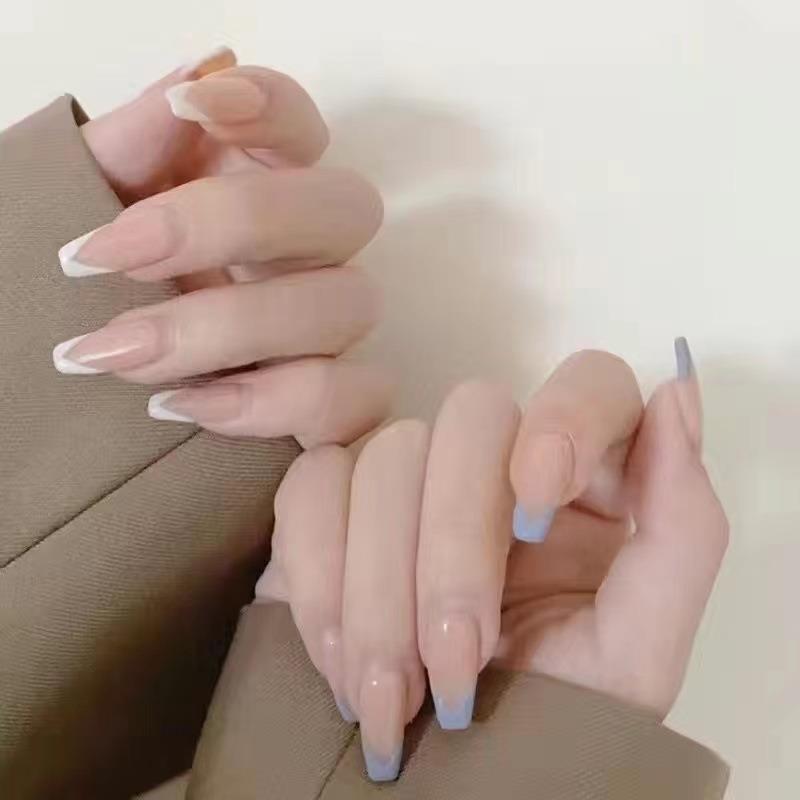 法式鸳鸯穿戴甲芭蕾甲片美甲贴片网红美甲成品可拆卸假指甲贴甲片
