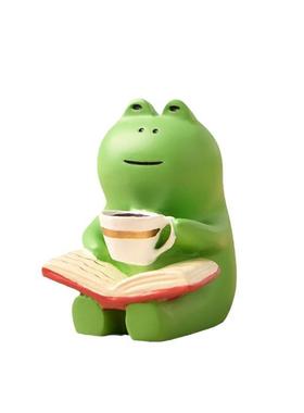 摇椅青蛙治愈系摆件办公室电脑工位书桌面装饰好物日系解压小礼物