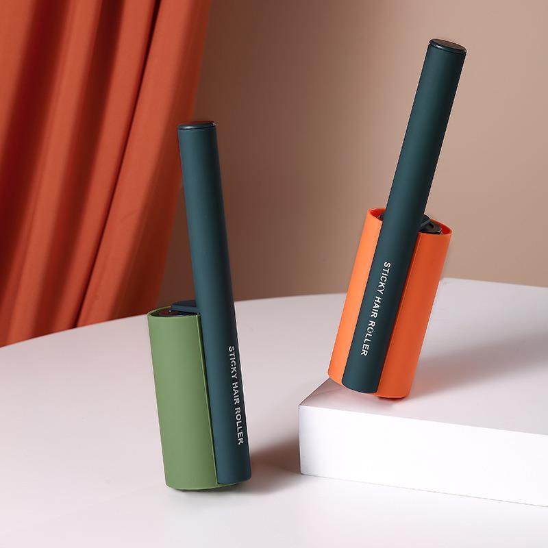 跨境布绒粘毛器可拆卸狗毛刷纸除尘器粘辊宠物毛发去除器工具