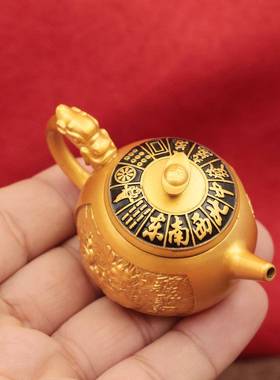 麒麟纳财把把壶转转手把件麻将盘玩转解压手把件汽车钥匙挂件摆件