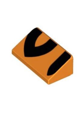 乐高/LEGO积木零件 6366029 80808 85984pb340 橙色 虎纹 标志