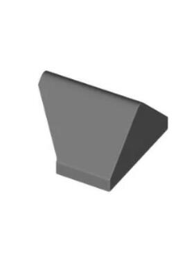 乐高/LEGO积木零件 6174938 3049 深灰色 2x1 反斜面 倒角斜面