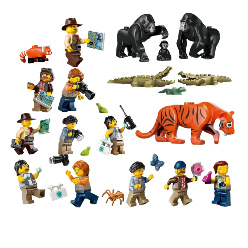 乐高LEGO 人仔 城市系列 60424 60425 60426 60437鳄鱼 猩猩 老虎