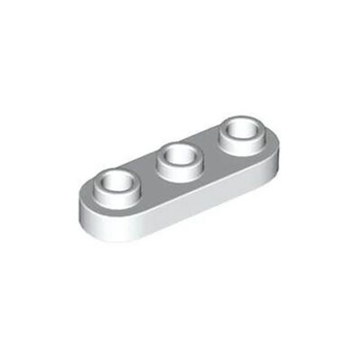乐高/LEGO零件 6450820 77850 6550184 白色 1x3 两侧圆弧带三点