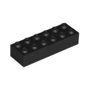 乐高/LEGO积木零件 4181144 2456 44237 245626 黑色 2x6 基础砖