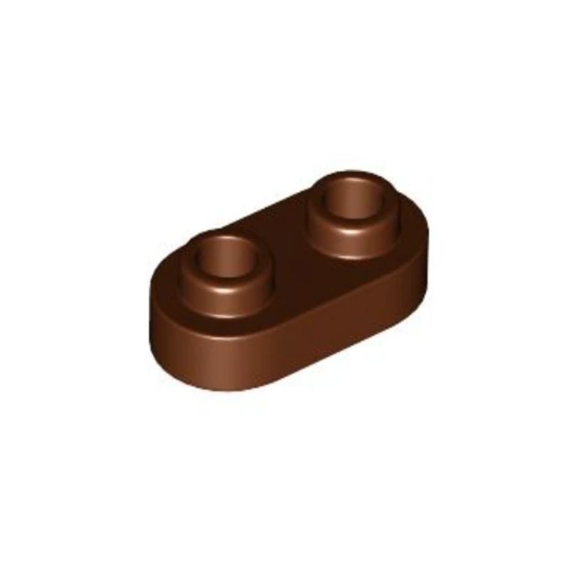乐高/LEGO积木零配件 6248944 35480 棕色 1x2 圆角孔板