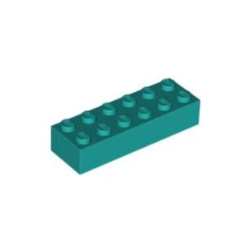 乐高/LEGO积木零件 6249420 2456 44237 蓝绿色 2x6 基础砖