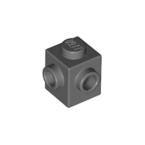 乐高/LEGO积木零配件 6332045 26604 深灰色 1x1相邻两侧凸点砖