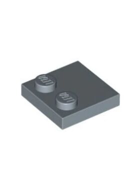 乐高/LEGO积木零配件 6398673 33909 沙蓝色 2x2 边缘2颗粒板