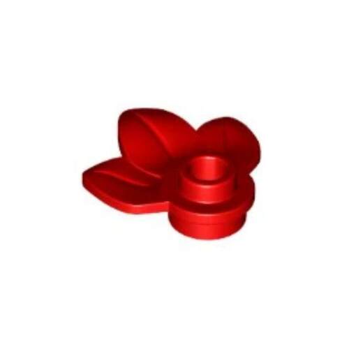乐高/LEGO积木零件 6372723 32607 红色 1x1 带三叶片花 植物