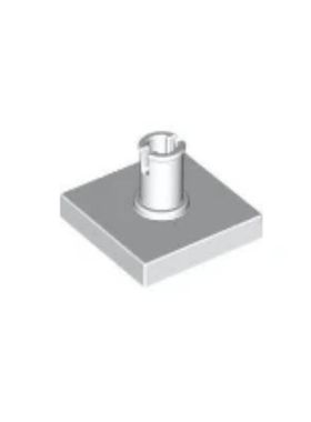 乐高LEGO零件 246001 2460 49153 6313138 白色 2x2 顶部带栓板