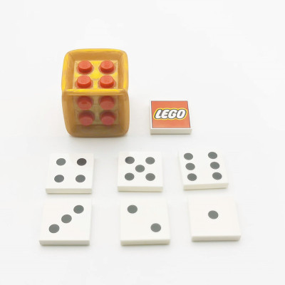 乐高/LEGO 4648939 乐高标志 印刷件 桌面游戏 软胶骰子 数字点数