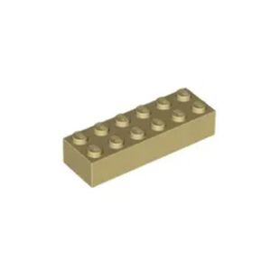 乐高/LEGO积木零件 4181134 44237 2456 4143256 米色 2x6 基础砖