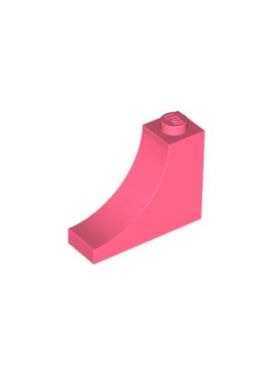 乐高LEGO积木零件 6259771 18653 珊瑚红色 1x3x2 拱形砖 弧形