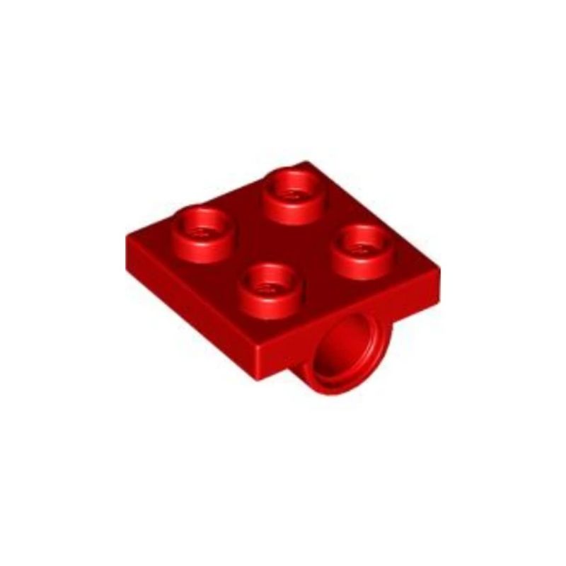 乐高LEGO积木零件 281721 2817 红色 2x2底侧带2孔板 科技配件MOC