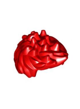 乐高LEGO积木零配件 6366710 98385 18228 红色 人仔发型头发