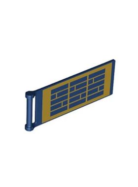 乐高/LEGO 6384281 30292pb053 35252  深蓝色 7x3标志旗帜印刷件